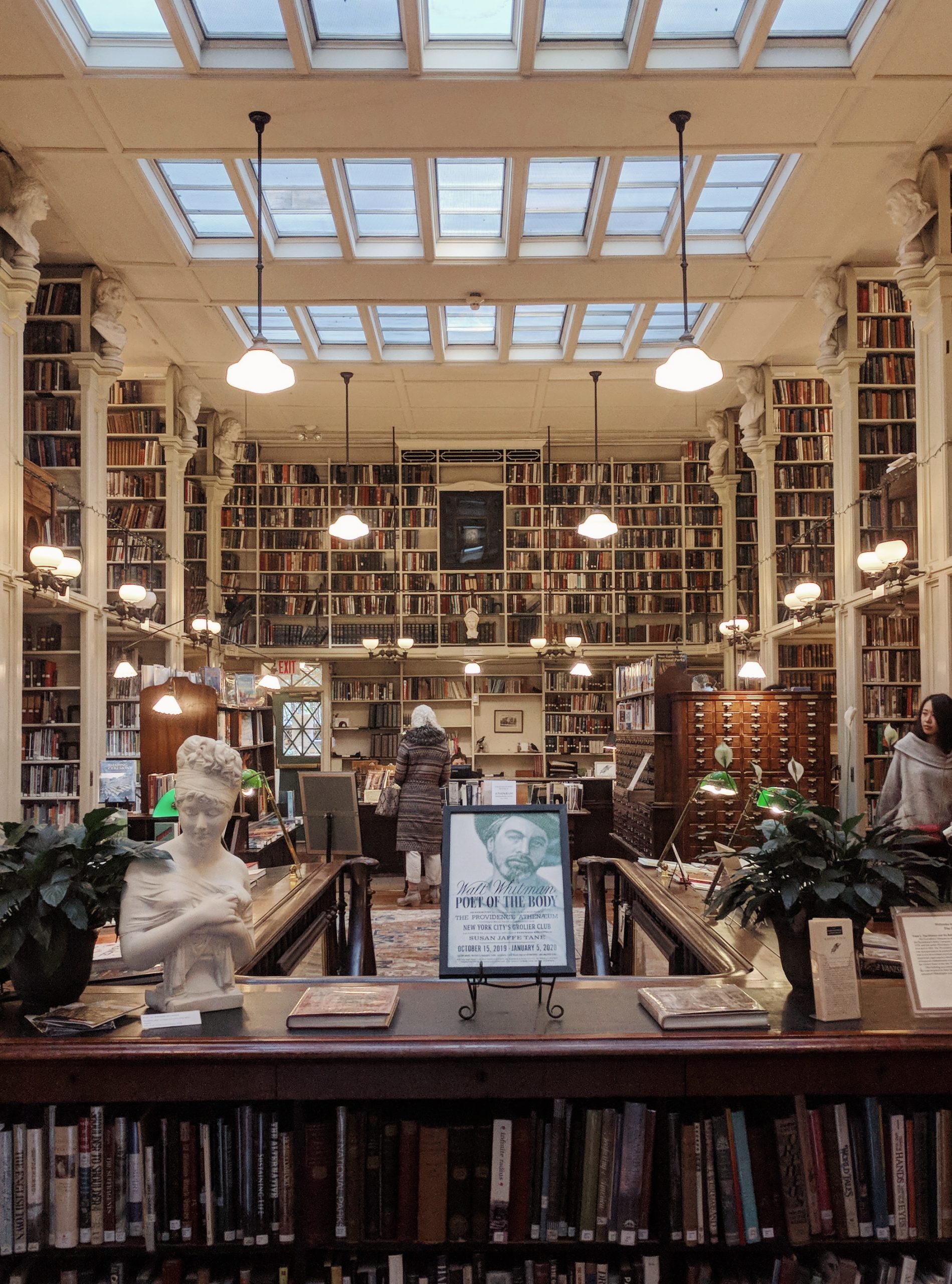 View of the Providence Athenaeum upon entering