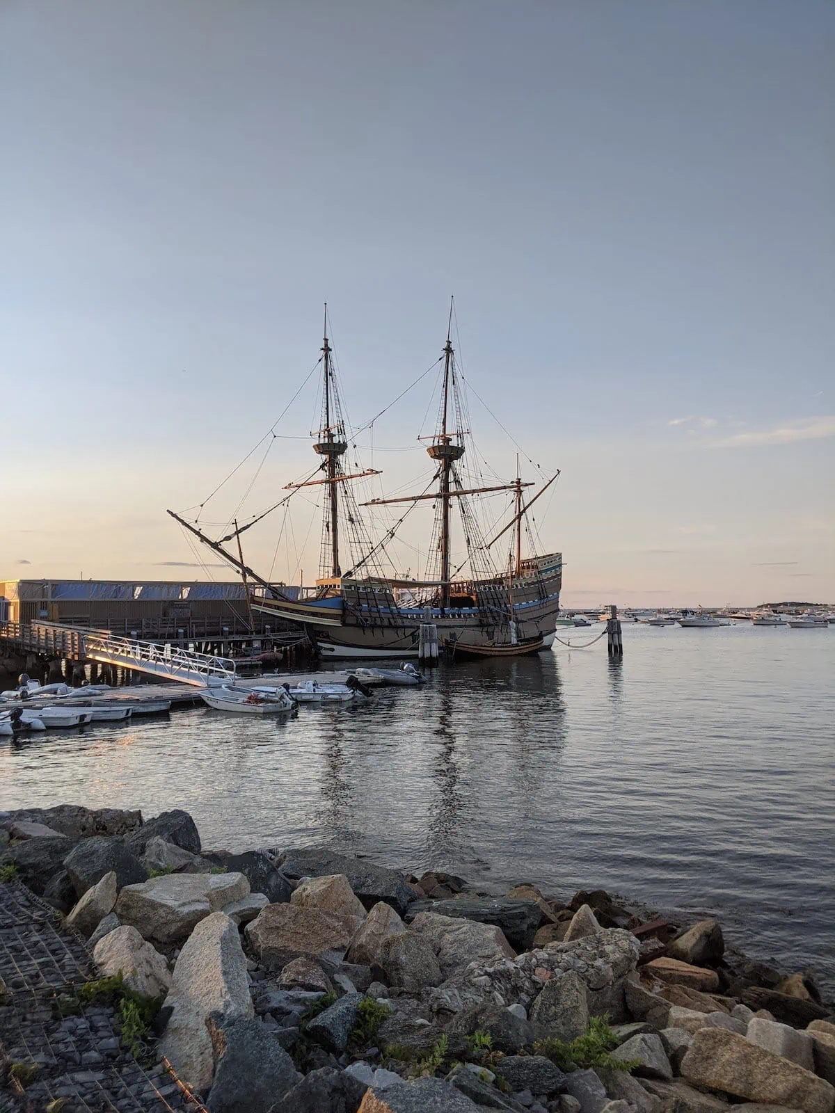 Mayflower II at dusk