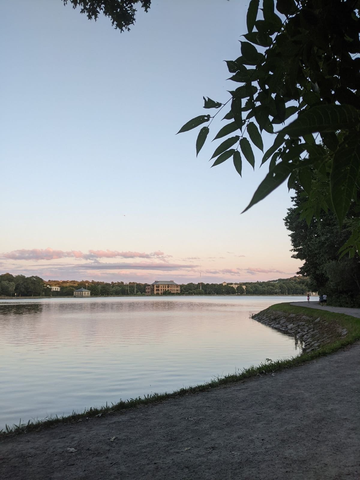 Sunset at Chestnut Hill Reservoir