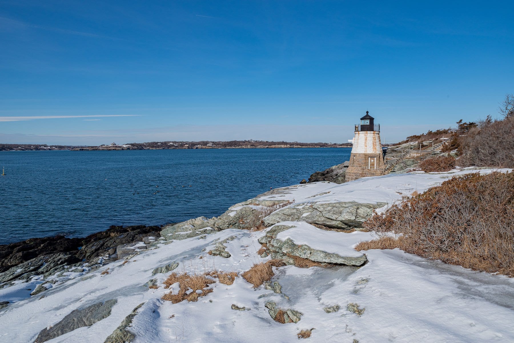 Castle Hill Lighthouse in the winter