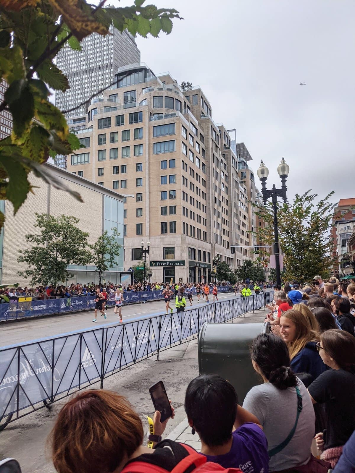 Finish line of the Boston Marathon in 2022
